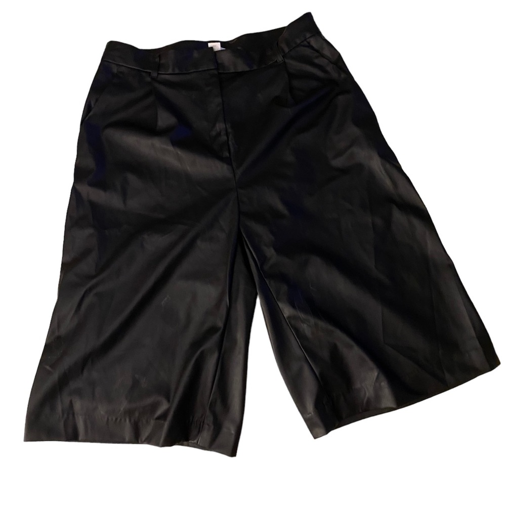 Faux leather shorts